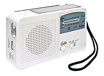 Kenko ラジオ 多機能防災ラジオ KR-005AWESE FM/AM/ワイドFM対応 乾電池対応 サイレン付 USB充電機能（中古品）
