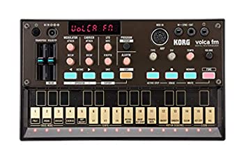 KORG デジタル シンセサイザー volca fm 16ステップシーケンサー 電池駆動 スピーカー内蔵 ヘッドフォン使用可 どこでも使えるコンパクトサイズ（中古品）