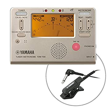 ヤマハ YAMAHA チューナーメトロノーム TDM-700GM チューナーとメトロノームが同時に使えるデュアル機能搭載 チューナー専用マイクロフォンTM-30（中古品）