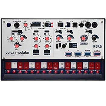 KORG モジュラー シンセサイザー volca modular パッチング 電池駆動 スピーカー内蔵 ヘッドフォン使用可 どこでも使えるコンパクトサイズ（中古品）