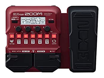ZOOM ズーム ベース用 マルチエフェクツ・プロセッサー B1X FOUR 赤（中古品）