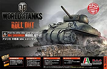 イタレリ プラッツ 1/35 WORLD OF TANKS アメリカ 中戦車 M4 シャーマン プラスチックモデルキット WOT39503（中古品）