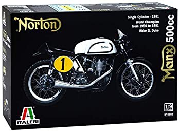 イタレリ 1/9 ノトン マンクス 500cc 1951 プラスチックモデルキット IT4602（中古品）