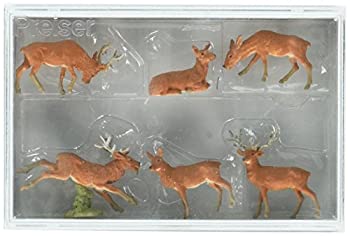 プライザー 鹿 6頭 塗装済完成品 HO(1/87) 10179（中古品）