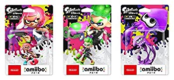 スプラトゥーンシリーズ amiibo3種セット(ガール【ネオンピンク】、ボーイ【ネオングリーン】、イカ【ネオンパープル】)（中古品）の通販は 10,259円