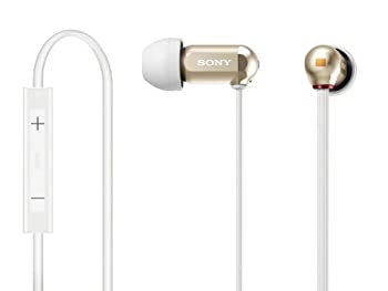 SONY カナル型イヤホン リモコン・マイク付 ゴールド XBA-10IP/N（中古品）