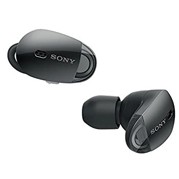 ソニー SONY 完全ワイヤレスノイズキャンセリングイヤホン WF-1000X : Bluetooth対応 左右分離型 マイク付き 2017年モデル ブラック WF-1000X B（中古品）の通販は