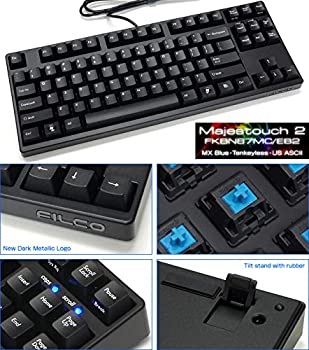 FILCO Majestouch2 87テンキーレス青軸US配列 USB&amp;PS2両対応 Nキーロールオーバー対応 独Cherry青軸採用メカニカルキーボード ブラック FKBN87MC（中古品）