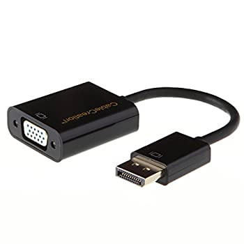 DP to VGA CableCreation DisplayPort to VGA アダプタ 標準 DP - VGA (メス) ケーブル ブラック（中古品）