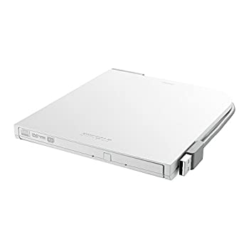 BUFFALO Surface対応 書き込み 再生 編集ソフト添付 ケーブル収納 ウルトラスリムタイプ ポータブルDVD ホワイト DVSM-PTS58U2-WHC（中古品）