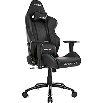 AKRACING ゲーミングチェア デスクチェア OVERTURE-BLACK 黒（中古品 