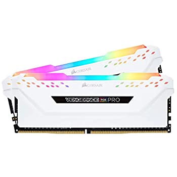 CORSAIR DDR4-2666MHz デスクトップPC用 メモリモジュール VENGEANCE RGB PRO シリーズ 16GB [8GB×2枚] CMW16GX4M2A2666C16W（中古品）