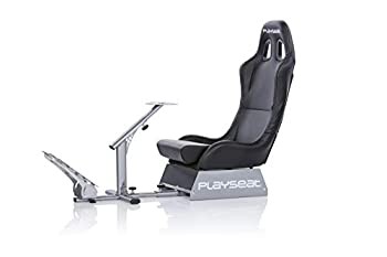 PLAYSEAT レーシングシート Evolution Black 耐久性フレーム 各ステアリングコントローラー対応 折りたたみ式設計 REM00008（中古品）