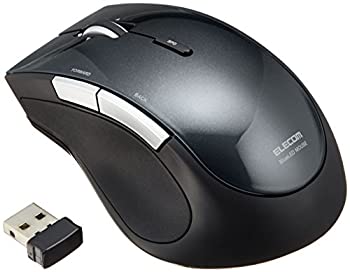 エレコム ワイヤレスマウス BlueLED 5ボタン ブラック M-BL22DBBK（中古品）