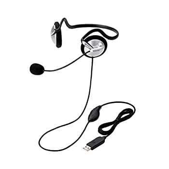 エレコム ヘッドセット マイク PS4対応 USB 両耳 ネックバンド 1.8m HS-NB05USV（中古品）の通販は 6,972円