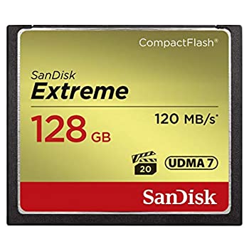 SANDISK CF128GB EXTREME 800倍速(R=120MB/s W=85MB/s)（中古品）の通販は 9,345円