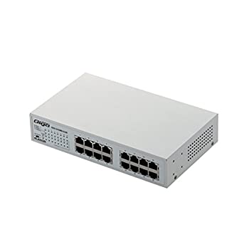 エレコム スイッチングハブ ギガビット 16ポート マグネット付き 電源内蔵 金属筺体 EHC-G16MN-HJW（中古品）