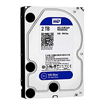 WD HDD 内蔵ハードディスク 3.5インチ 2TB WD Blue WD20EZRZ-RT SATA3.0 5400rpm（中古品）