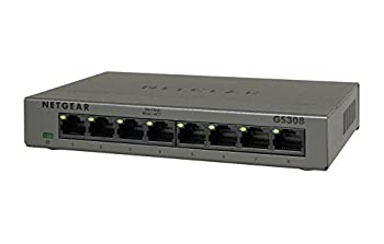 NETGEAR スイッチングハブ ギガビット 8ポート ファンレス 設定不要 省電力設計  GS308-100JPS（中古品）