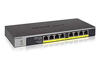 NETGEAR スイッチングハブ ギガ 8ポート PoE+ (全体60.5W) ファンレス 設定不要 AC電源 hub GS108LP-100AJS(中古品)の通販は