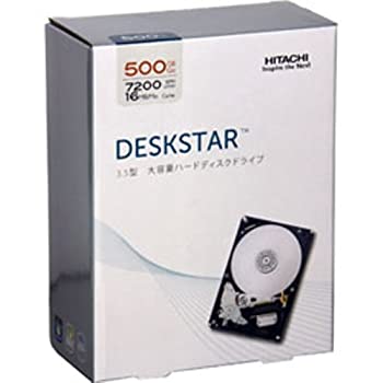 日立 HGST Deskstar パッケージ版 3.5inch 500GB 16MB 7200rpm 0S02600（中古品）
