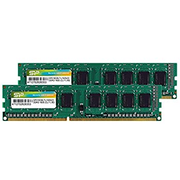 シリコンパワー デスクトップPC用メモリ DDR3 1600 PC3-12800 8GB×2枚 240Pin Mac 対応  SP016GBLTU160N22（中古品）