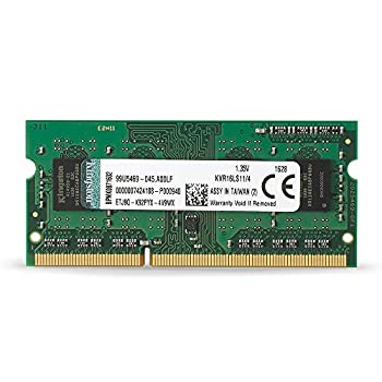 キングストン Kingston ノートPC用メモリ DDR3L 1600 (PC3L-12800) 4GB CL11 1.35V Non-ECC SO-DIMM 204pin KVR16LS11/4（中古品）
