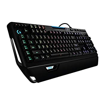 ゲーミングキーボード メカニカル Logicool ロジクール G910r ブラック メカニカル Romer-G RGB パームレスト 専用メディアコントロール  国内品（中古品）