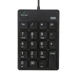 サンワサプライ USB2.0ハブ付テンキーアイソレーションタイプ NT-18UH2BK×2セット（中古品）