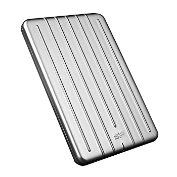 シリコンパワー ポータブルHDD 2TB 2.5インチType-Cコネクタ搭載 頑丈な アルミ筺体 耐衝撃 Armor A75シリーズ SP020TBPHDA75S3S（中古品）
