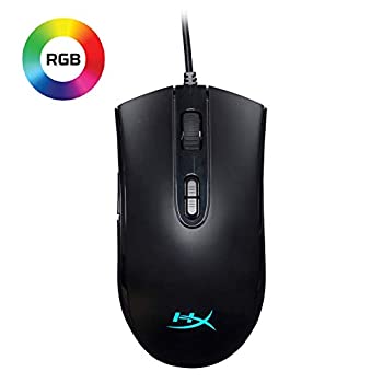 キングストン Kingston RGBゲーミングマウスHyperX Pulsefire Core HX-MC004B ゲーマー向け 光学式 DPI調整可 Omron製スイッチ（中古品）