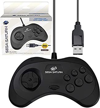 セガ公認 サターン ゲームパッド コントローラー Official Sega Saturn USB Controller 8-Button Arcade Pad Black for PC/Mac/Steam（中古品）