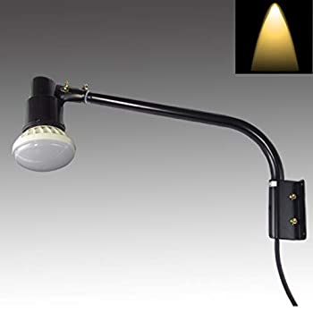 屋外用LEDライト20W200W相当形 ショートアームセット（本体色：ブラック アーム長465mm） (3000K電球色)（中古品）