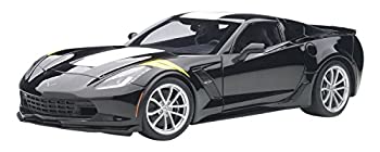 AUTOart 1/18 シボレー コルベット C7 グランスポーツ ブラック/ホワイト・ストライプ イエロー・ハッシュマーク 完成品（中古品）