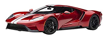 AUTOart 1/18 フォード GT 2017 メタリック・レッド/シルバー・ストライプ 完成品（中古品）