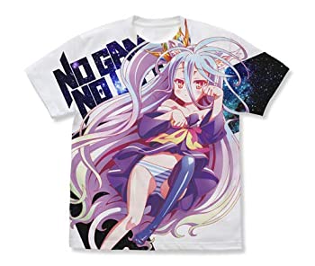 ノーゲーム・ノーライフ 白 ねこみみＶｅｒ． フルグラフィックＴシャツ／ＷＨＩＴＥ−Ｌ（中古品）