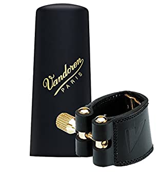 バンドーレン テナーサクソフォン リガチャー なめし革(Leather) プラスチックキャップ (LC28P)（中古品）