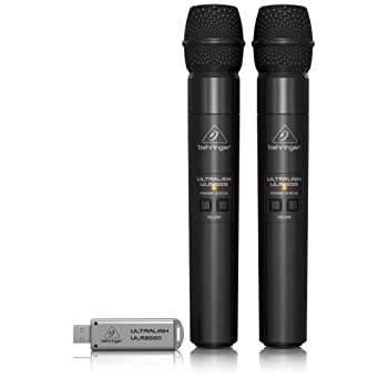 Behringer ベリンガー 2.4GHz帯デジタルワイヤレスマイクセット(ハンドヘルド型送信機2本+2ch USB型受信機) ULM202USB ULTRALINK（中古品）