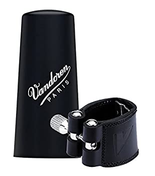 バンドーレン　B♭クラリネット用 リガチャー&プラスチックキャップ(レザー)（中古品）