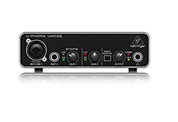 ベリンガー 2入力2出力 USBオーディオインターフェース UMC22 U-PHORIA（中古品）
