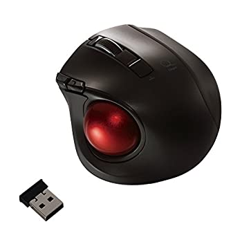 Digio2 Q 小型 トラックボール 2.4GHz ワイヤレスマウス 静音 5ボタン ブラック 48358（中古品）