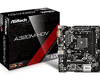 ASRock AMD Ryzen対応A4320チップセット搭載 MicroATXマザーボード A320M-HDV（中古品）