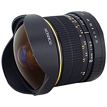 Rokinon fe8?m-c 8?mm f3?. 5?Fisheye固定レンズfor Canon???ブラック（中古品）