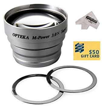 Opteka 3?x望遠コンバータ磁気マグネットレンズfor HP Photosmart 320?  735?  812?  935?  m407、m417デジタルカメラ（中古品）