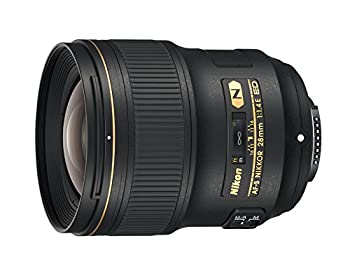 Nikon af-s Nikkor 28?MM F / 1.4e Ed F / 1.4???16固定ズームカメラレンズ、ブラック（中古品）