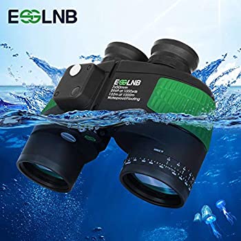 ESSLNB 海洋双眼鏡 レンジファインダーコンパス 7X50 防水 ミリタリー双眼鏡 大人 子供 BAK4 グリーン FMC フローティング双眼鏡 ボートハンティ（中古品）