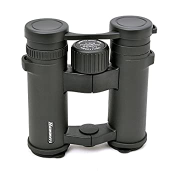 防水双眼鏡10?x 26?Hammers Eliteユーロプレミアムライト重量Birding鳥Whale Watchingコンパクト双眼鏡10?x 26、チャコールブラック（中