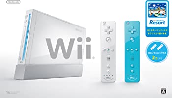 Wii本体 (シロ) Wiiリモコンプラス2個、Wiiスポーツリゾート同梱【メーカー生産終了】（中古品）
