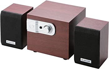 エレコム スピーカー 12W 2.1ch 木製 チェリーウッド MS-W02WCH（中古品）