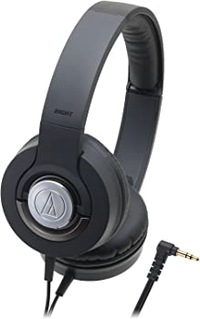 audio-technica SOLID BASS 密閉型オンイヤーヘッドホン ポータブル ブラック ATH-WS33X BK（中古品）